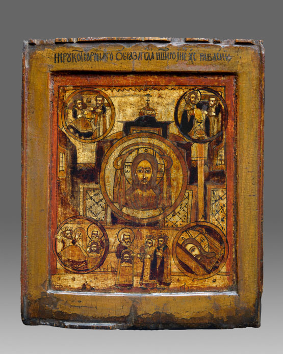 ikone mit dem mandylion christi und der abgarlegende