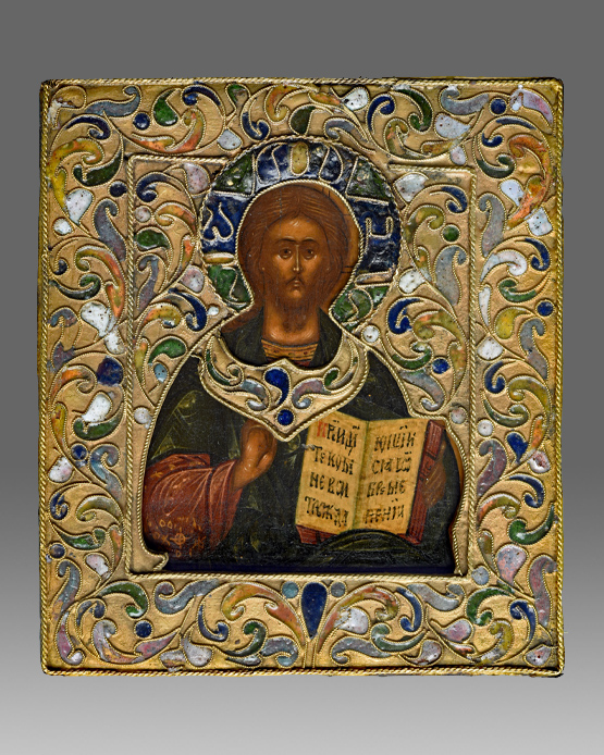 ikone christus pantokrator mit emallioklad