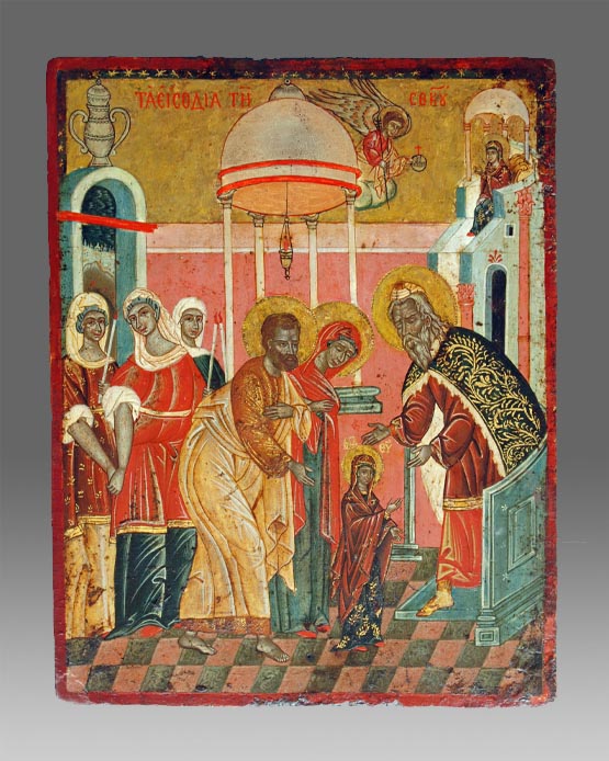 alte ikone maria einfuehrung in den tempel